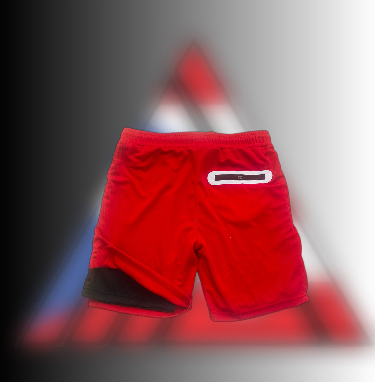 Red 2-1 Fitness Shorts